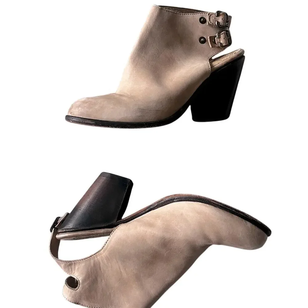 Smoke Bootie in Beige Freebird by Steven Color:Beige